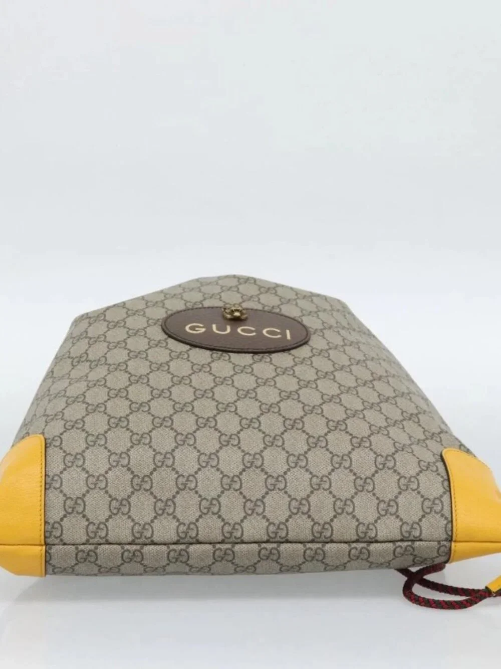 GUCCI GG Supreme Backpack PVC 2way Beige 473872 Auth 186117M